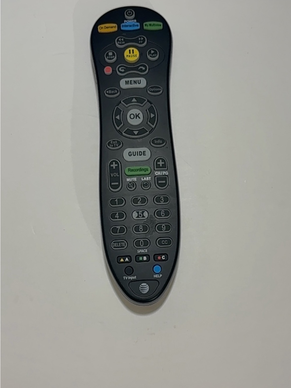 AT&T S30-S1B U-verse TV Remote Control Wireless Black 10m+ Range 2010